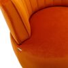 360 Degree Swivel Cuddle Barrel Accent Sofa Chair, Fluffy Round Armchair - Orange - Image 17