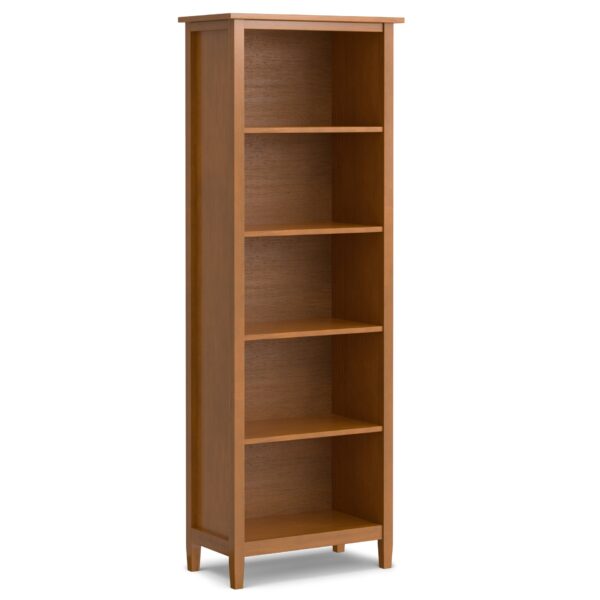 Warm Shaker - 5 Shelf Bookcase, Handcrafted - Brown