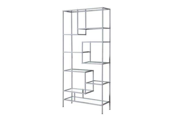 Bookshelf, Bookcase, Etagere, For Office, Contemporary & Modern - Silver