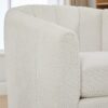 360° Swivel Pumpkin Shape Club Armchair - Ivory - Image 10