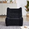 Bean Bag Chair With Armrests Oversized Comfy Beanbag Lounge Lazy Floor Sofa Accent Chair For Living Room - Black - Image 10