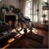 Lightweight Foldable Transport Wheelchair With Double X Force Support And Anti Backflip Device 18" Seat 300Lbs Capacity - Black / Silver - Image 2