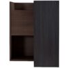 Modern Extendable & Rotating Cabinet With Drawer And Flip Doors For Versatile Storage - Black / Dark Walnut - Image 12