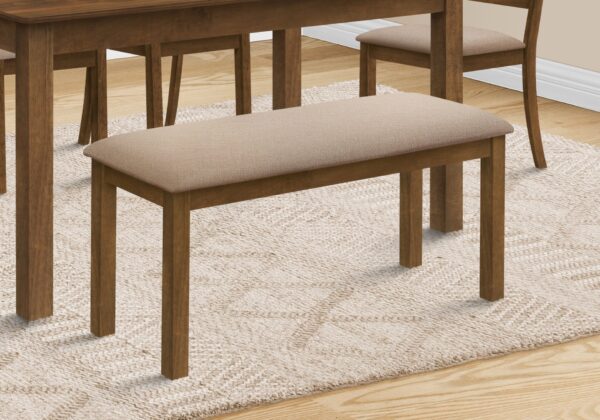 Bench, Rectangular, Upholstered, Dining Room, Entryway, Transitional - Beige