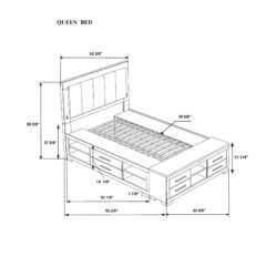 Emilia - 5 Piece Queen Bedroom Set With Storage And LED Lighting - Black / Gray