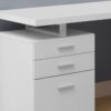 Computer Desk Left Right Set-Up Storage Drawers For Home Office - White - Image 2