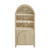 Arched Kitchen Pantry, Modern Farmhouse Wood Kitchen Storage Cabinets, Arched Storage Display Cabinet With Adjustable Shelves, Versatile Cupboard For Kitchen, Dining Room - Natural - Image 7