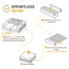 Oversized Upholstered Sectional Sofa Couch Set, Modular L Shaped Floor Sofa Set With 6 Pillows For Living Rooms - White - Image 23
