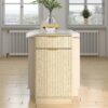 10 Gallon Tilt Out Trash Can Cabinet With Wave Textured Drawer - Oak - Image 9