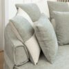 Modern Oversized Round Barrel Accent Chair With Ottoman Velvet Upholstered Lounge Armchair With 5 Pillows For Living Room Or Bedroom - Green - Image 9