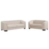 Upholstered 3 Piece Sofa Set With Legs - Beige - Image 21