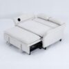 Letter Striped Multi Functional Sofa Bed With Adjustable Armrests And Backrests - Beige - Image 13