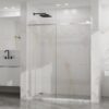 Frameless Shower Door, Silent Sleek Sliding Glass Door, Tempered Glass - Chrome - Image 10
