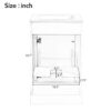Bathroom Vanity With Sink, Soft Close Door - Green - Image 10
