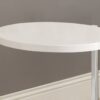 Accent Table Round For Living Room - White - Image 2