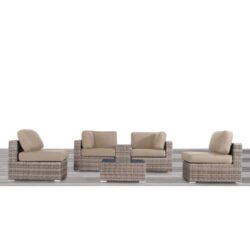 Outdoor 4 Piece Seating Group With Cushions - Gray Mix