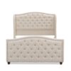 Marcella - Queen Upholstered Shelter Headboard Bed Set - Sky Neutral Beige - Image 4