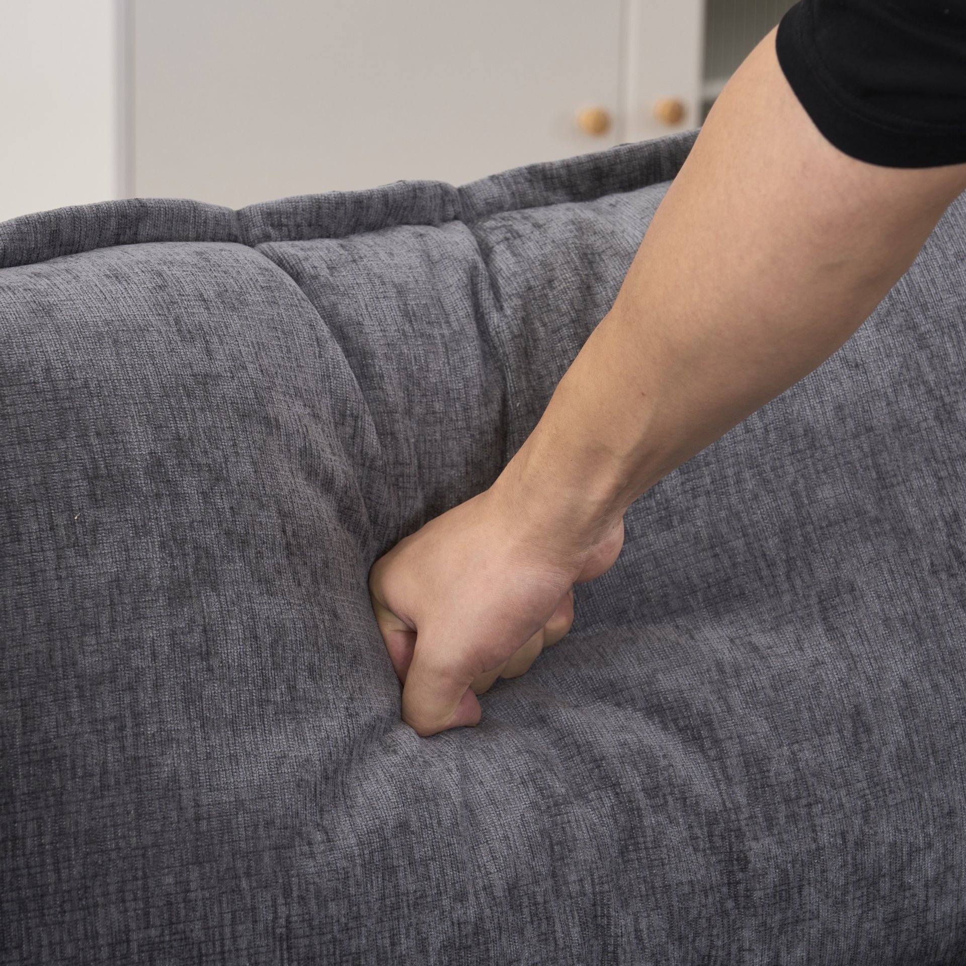 U Shaped Sofa With Console, Cupholders, USB Ports, 6 Seat Upholstered Symmetrical Sleeper Couch - Gray - Image 23