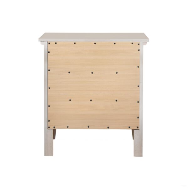 3 Drawer Nightstand - Silver Champagne
