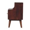 T Bar Raised Back Bedside Table - Chestnut - Image 4