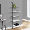 Bookshelf, Bookcase, Etagere, Ladder, 5 Tier, For Office, Contemporary & Modern - White - Image 9