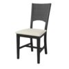 Topmax - 6 Piece Wood Half Round Dining Table Set Kitchen Table Set With Long Bench And 4 Dining Chairs, Modern Style - Gray - Image 14