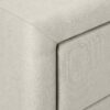 Nightstand, Storage Drawer, Upholstered, Transitional - Beige - Image 7