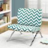 Accent Chair, Armless, Fabric, Living Room, Bedroom, Contemporary, Modern - Teal - Image 3