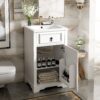 Bathroom Vanity With Sink, Soft Close Door, Adjustable Shelf, And Door Mounted Storage Rack - White - Image 7