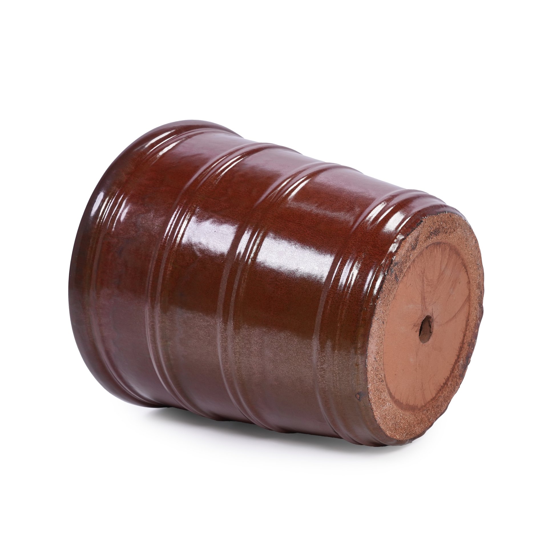 3 Pieces Ceramic Flowerpot, Planter For Patio, Garden Or Windowsills - Bean Paste Red - Image 9