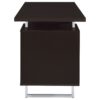 2 Drawer Computer Desk High Gloss Home Office - Cappuccino - Image 13