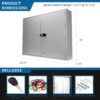 400 Keys Adjustable Key Lock Box With Digital Lock - Gray - Image 3