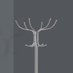 Coat Rack, Hall Tree, Free Standing, 12 Hooks, Entryway, Umbrella Holder, Contemporary & Modern - Silver