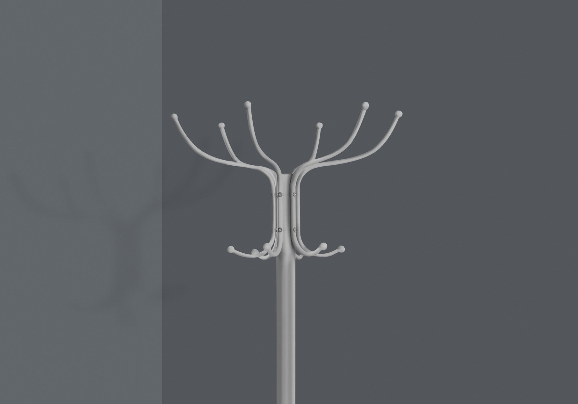 Coat Rack, Hall Tree, Free Standing, 12 Hooks, Entryway, Umbrella Holder, Contemporary & Modern - Silver - Image 3