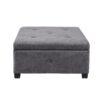 Aspen - Ottoman Soft Close Storage Charcoal Upholstered - Charcoal - Image 4