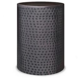 Corbin - Metal Side Table - Hammered Antique Copper - Black