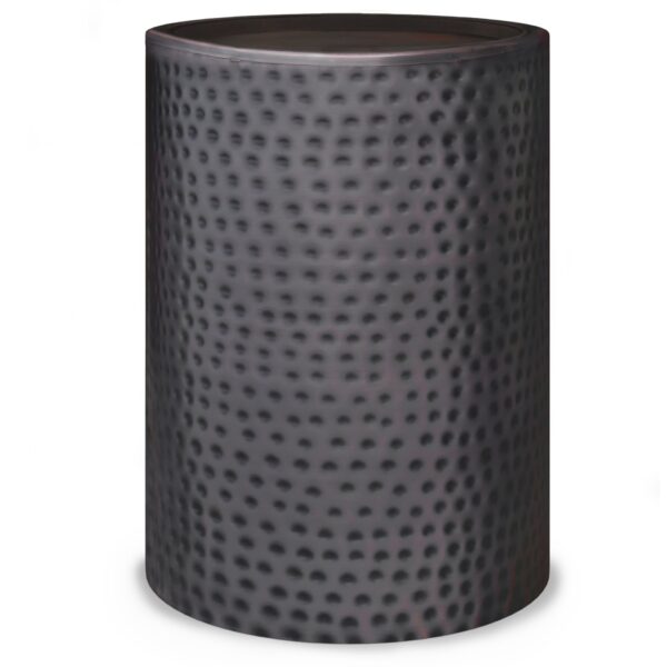 Corbin - Metal Side Table - Hammered Antique Copper - Black