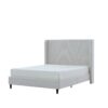 Harper - Queen Size Tall Headboard Upholstered Bed 54" High - Cream White - Image 11