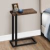 Accent Table, C - Shaped, Stylish Modern - Brown - Image 9