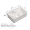 Rectangular Vessel Bathroom Sink 16" X 12" With Sleek Design - White - Image 3