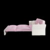 Queen Pull Out Sofa Bed, 3 In 1 Convertible Sleeper Tufted Sofa With 2 Soft Pillows - Pink - Image 14