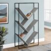 Bookshelf, Bookcase, Etagere, 3 Tier, Office, Contemporary & Modern - Gray - Image 10