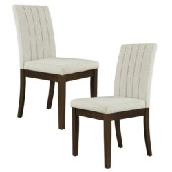 Back Dining Chair (Set of 2) - Beige