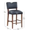 Bryson - Counter Height Stool With Handle - Dark Blue - Image 3
