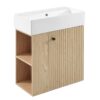 21.6" Floating Bathroom Vanity With Basin And Left Side Storage - Wood - Image 12