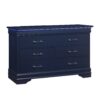 Charlston - Queen Sleigh Bedroom 5 Piece Set With LED Headboard - Blue - Image 8