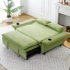 Multi Functional Sofa Bed With Adjustable Armrests And Backrests - Green - Image 5