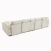 U Shaped Upholstered Sofa With Console And Cupholders For Living Room - Beige - Image 8