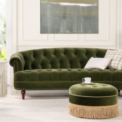 La Rosa - Victorian Chesterfield Tufted Sofa - Olive Green