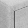 Nightstand, Storage Drawer, Upholstered, Elegant Design, Transitional - Gray - Image 7